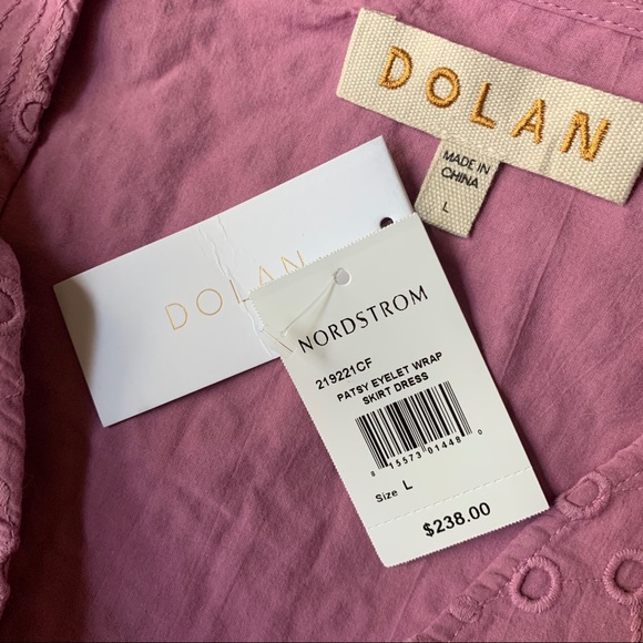 Dolan Pasty Eyelet Wrap Cap Sleeve Mini Dress - Picture 8 of 8